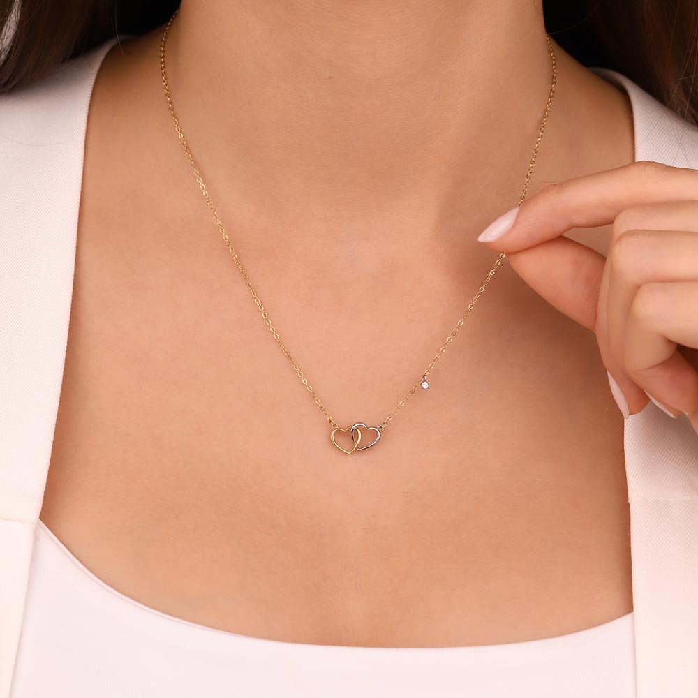 0,02 Karat Pırlanta Taşlı Kalp Kolye - LP00870