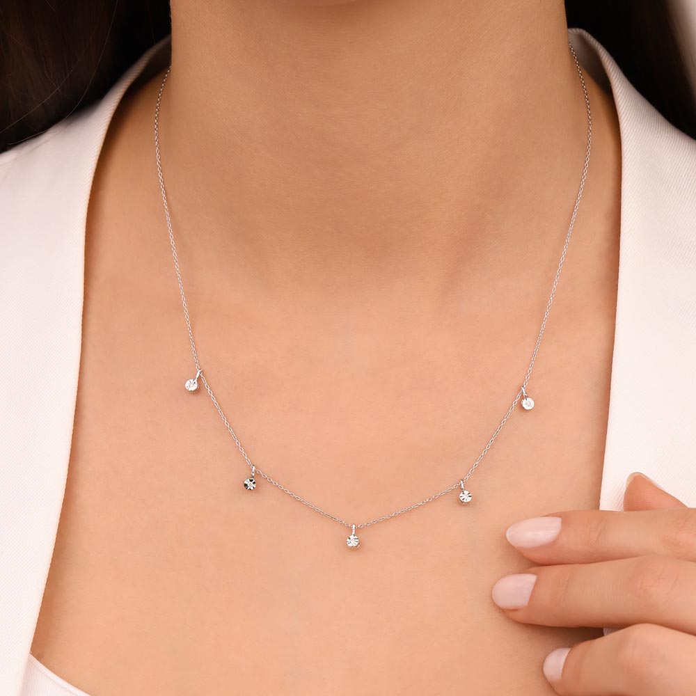 0,04 Karat Pırlantalı Taşlı Özel Tasarım Kolye - LP00641