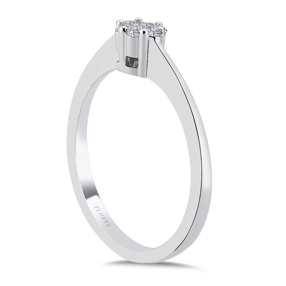 0.16 Karat Pırlanta Taşlı Coronet Yüzük - LP01512