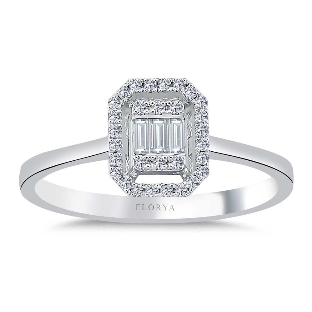 0,17 Karat Pırlanta Baget Yüzük - LP04316
