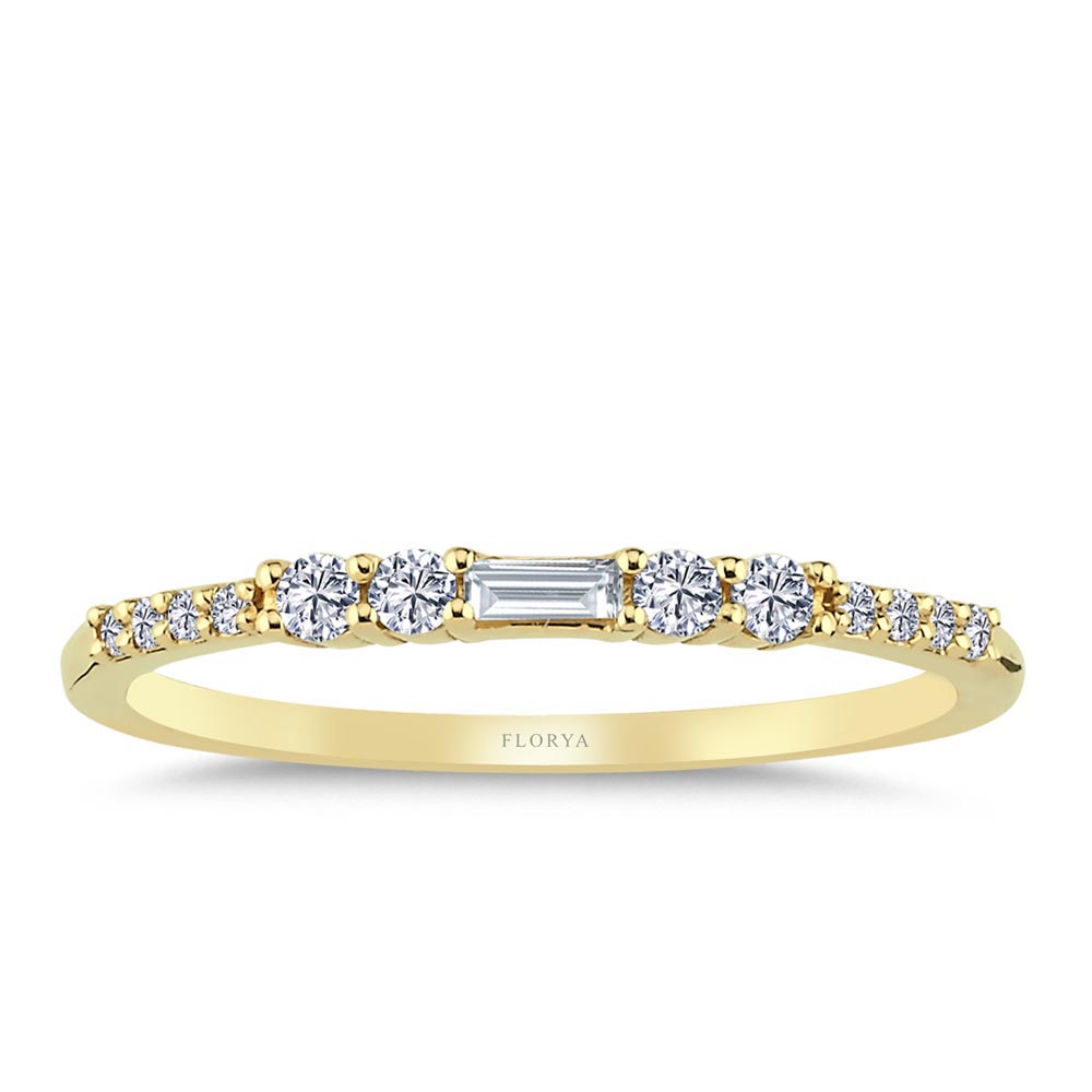 0,17 Karat Pırlanta Özel Tasarım Yarımtur Yüzük - LP03148