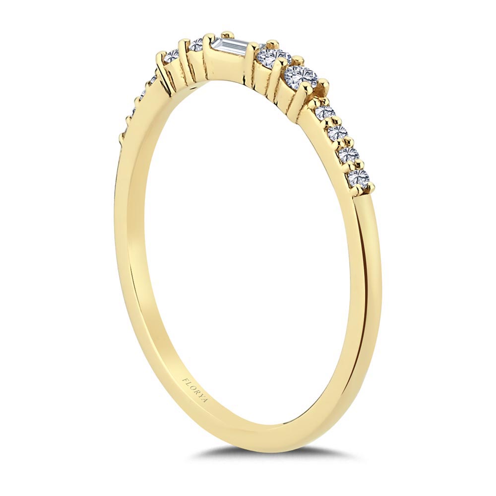 0,17 Karat Pırlanta Özel Tasarım Yarımtur Yüzük - LP03148