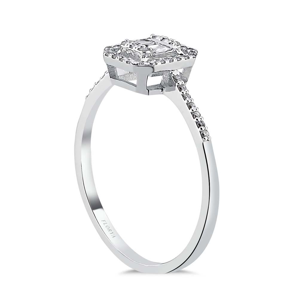 0,21 Karat Pırlanta Baget Yüzük - LP04765