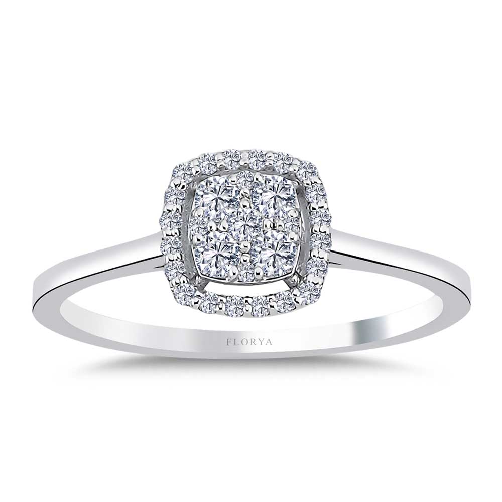 0.23 Karat Pırlanta Taşlı Coronet Yüzük - LP04828