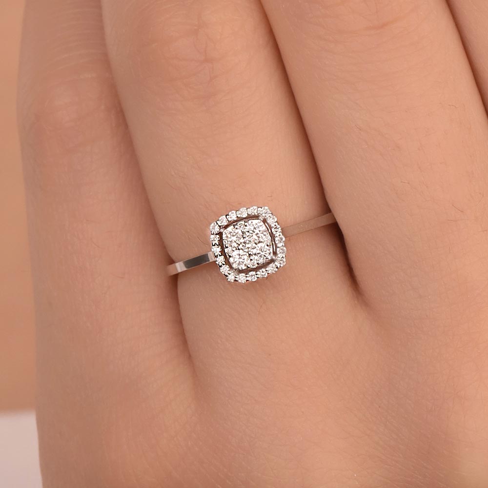 0.23 Karat Pırlanta Taşlı Coronet Yüzük - LP04828