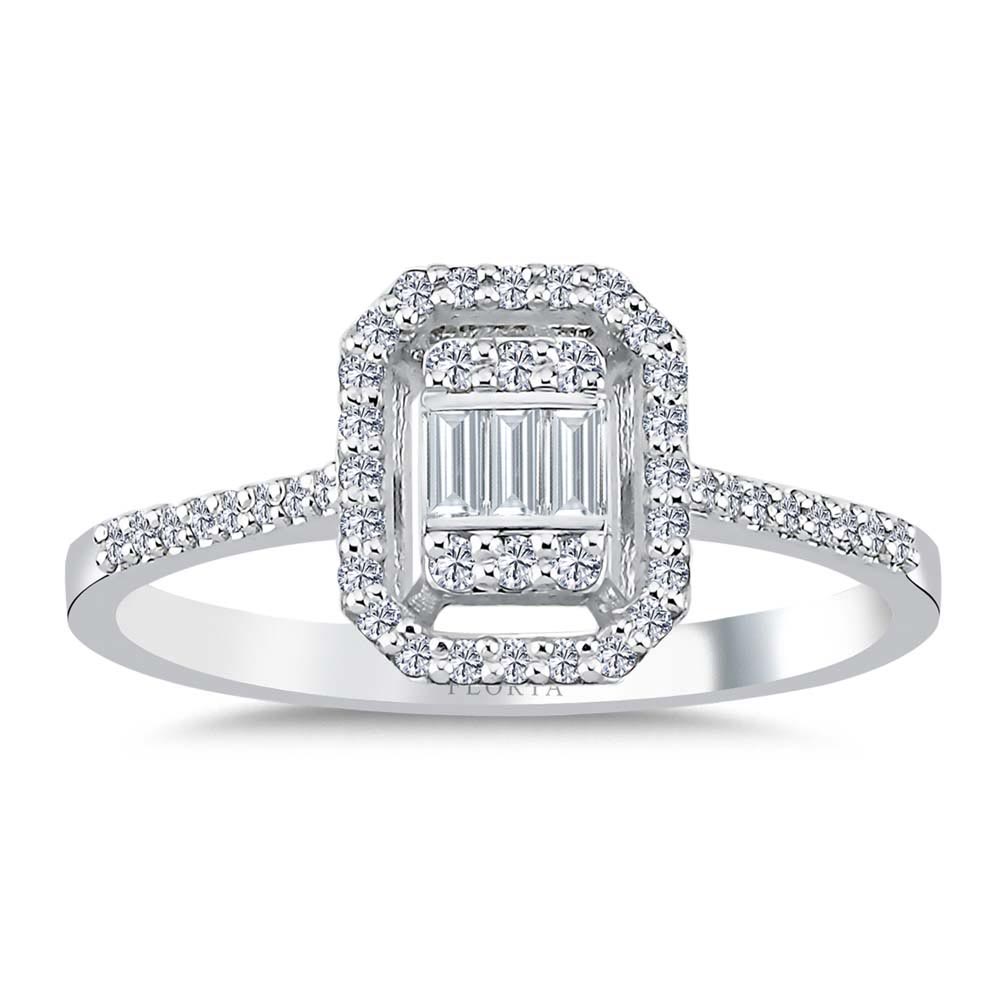 0,25 Karat Pırlanta Baget Yüzük - LP04315