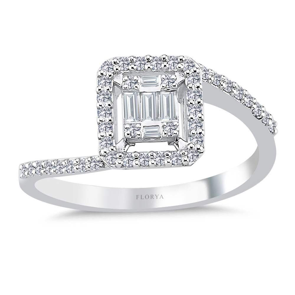 0,26 Karat Pırlanta Baget Yüzük - LP04134