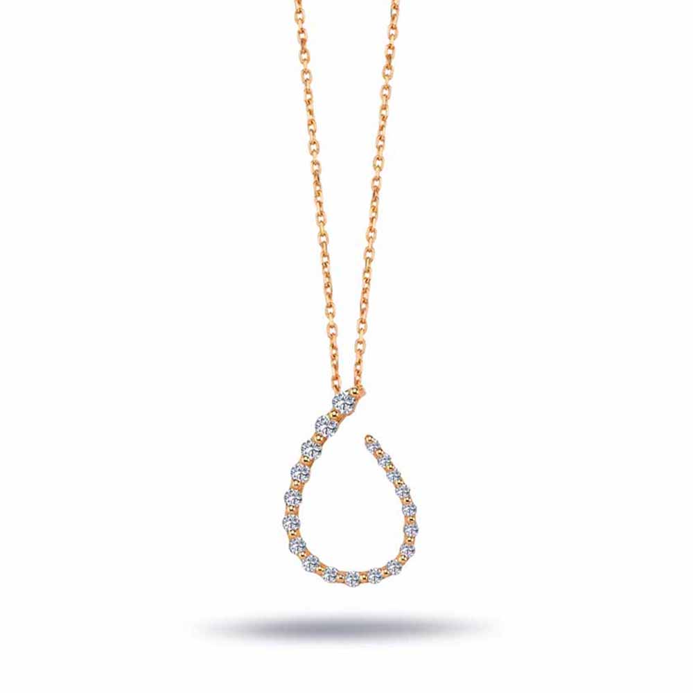 0,29 Karat Pırlanta Taşlı Yıldız Tasarımlı Kolye - LP03500