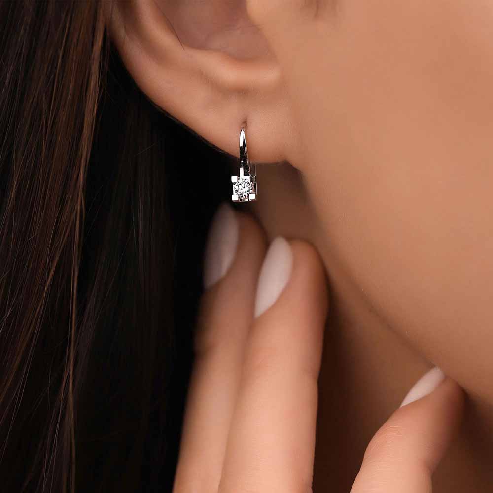 0,29 Karat Pırlantalı Tektaş Küpe  - LP06424