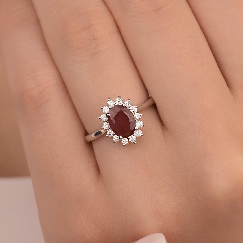 0.31 Karat Pırlantalı yakut taşlı yüzük - LP04920