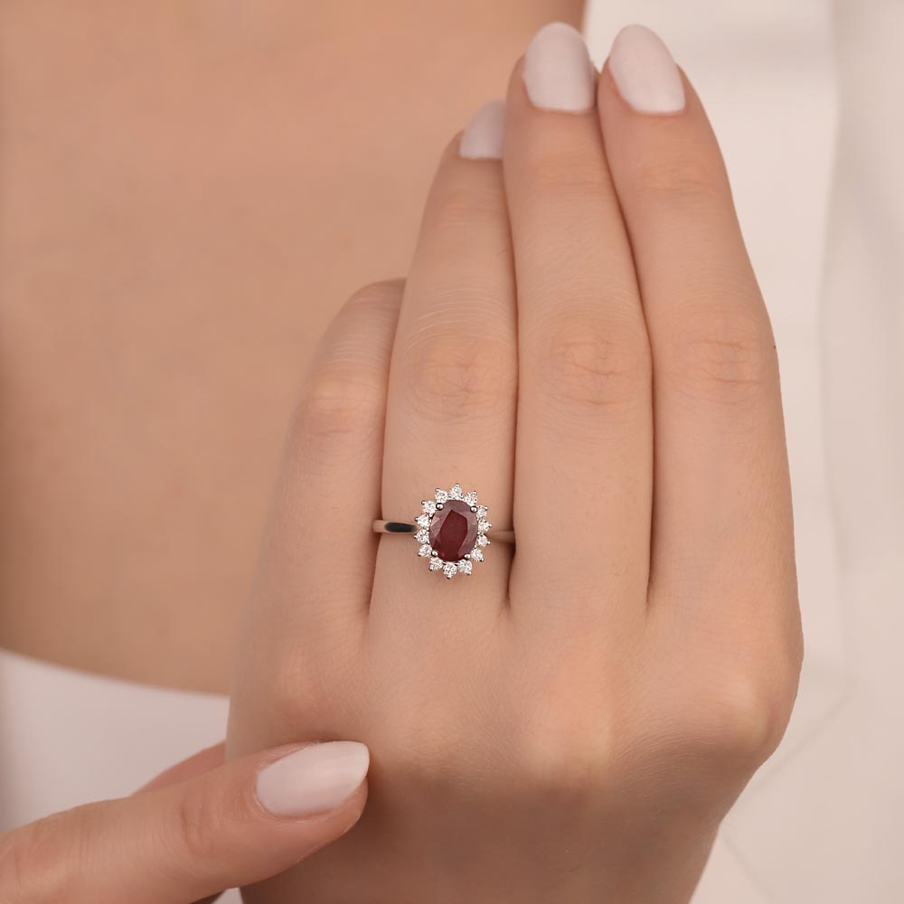 0.31 Karat Pırlantalı yakut taşlı yüzük - LP04920