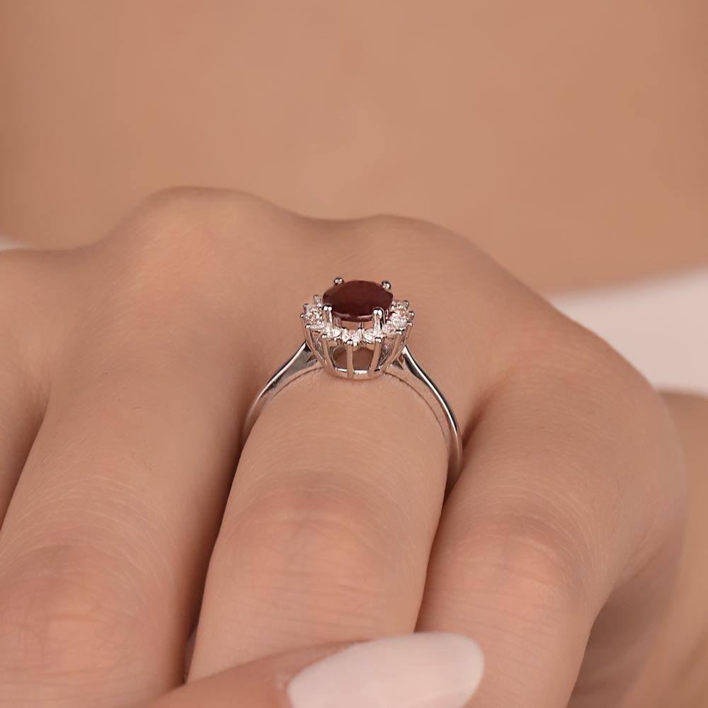 0.31 Karat Pırlantalı yakut taşlı yüzük - LP04920