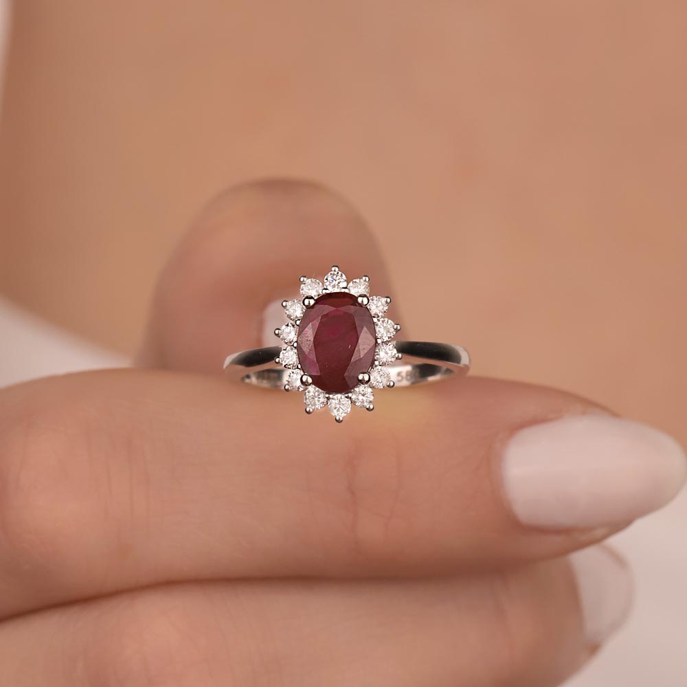 0.31 Karat Pırlantalı yakut taşlı yüzük - LP04920