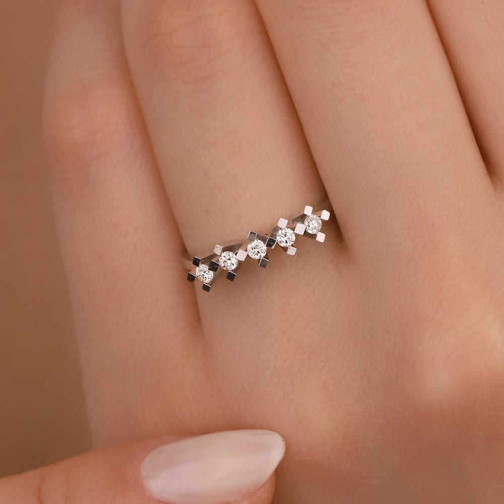 0,32 Karat Pırlanta Taşlı Beştaş Yüzük  - LP04080