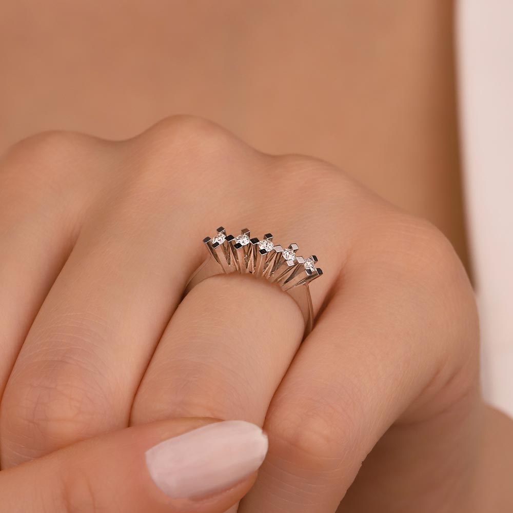 0,32 Karat Pırlanta Taşlı Beştaş Yüzük  - LP04080