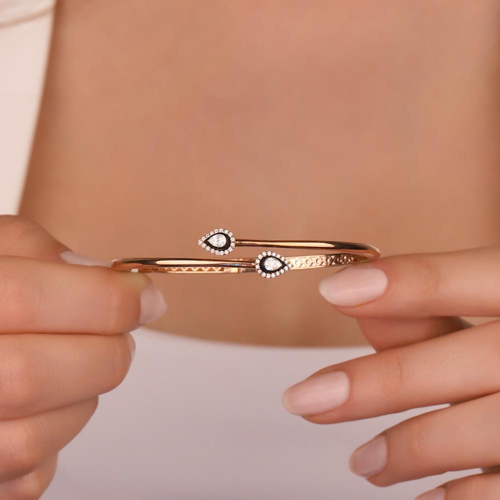 0,36 Karat Pırlanta Taşlı Damla Kesim Elmas  Bileklik - LP03894