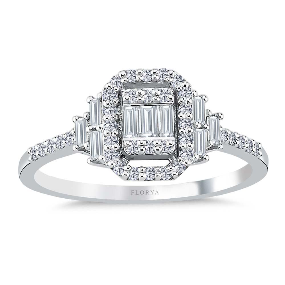 0,37 ct Özel Tasarım Pırlanta baget Yüzük - LP03534