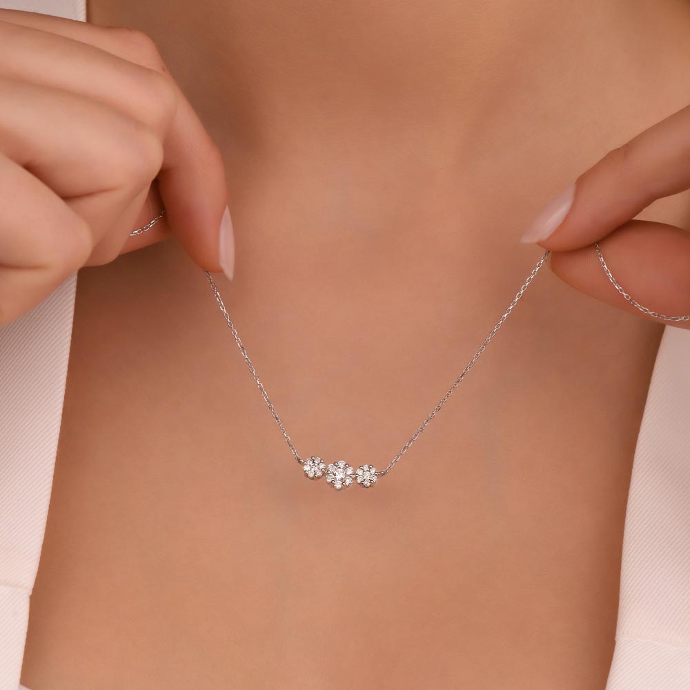 0,42 Karat Pırlanta Taşlı Coronet Kolye - LP04617