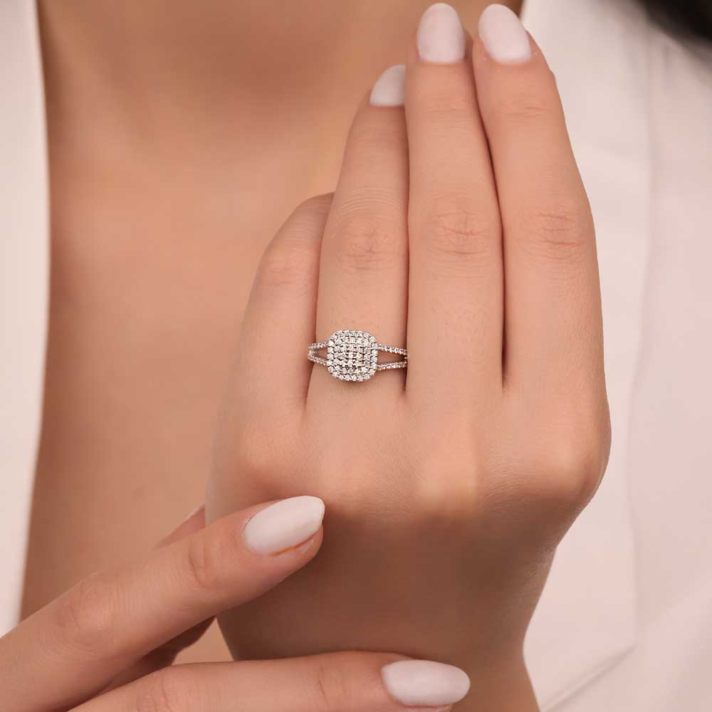 0,49 Karat Pırlanta Taşlı Coronet Yüzük - LP05353