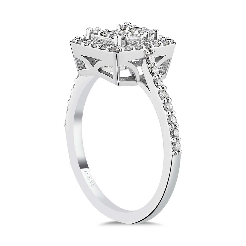 0,52 ct Pırlantalı Klasik baget Yüzük - LP02818