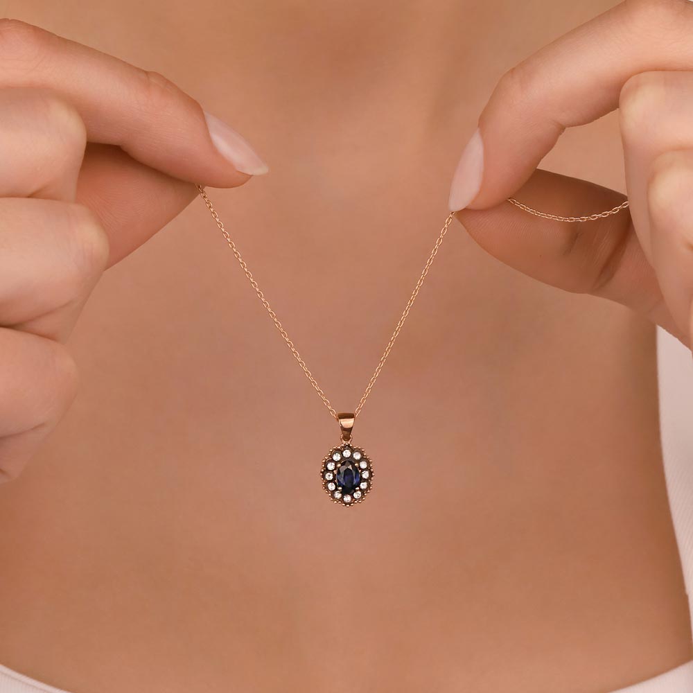 0,58 Karat Pırlanta Oval Taşlı Elmas Kolye - LP02721