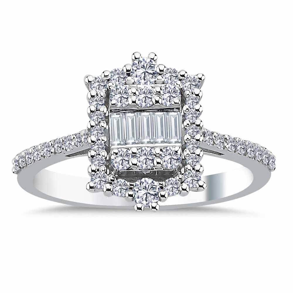 0,59 Karat Pırlanta Taşlı Baget Yüzük - LP06259