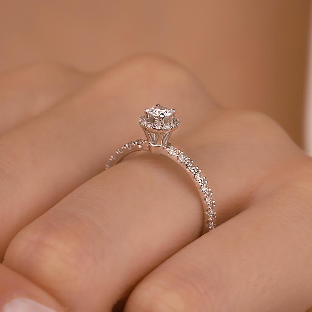 0,60 Karat Pırlantalı Tektaş Yüzük