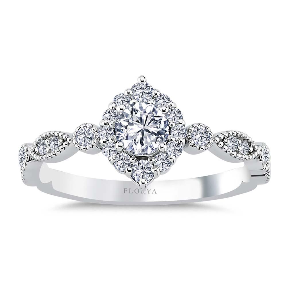 0,64 Karat Pırlanta Taşlı Vintage Yüzük