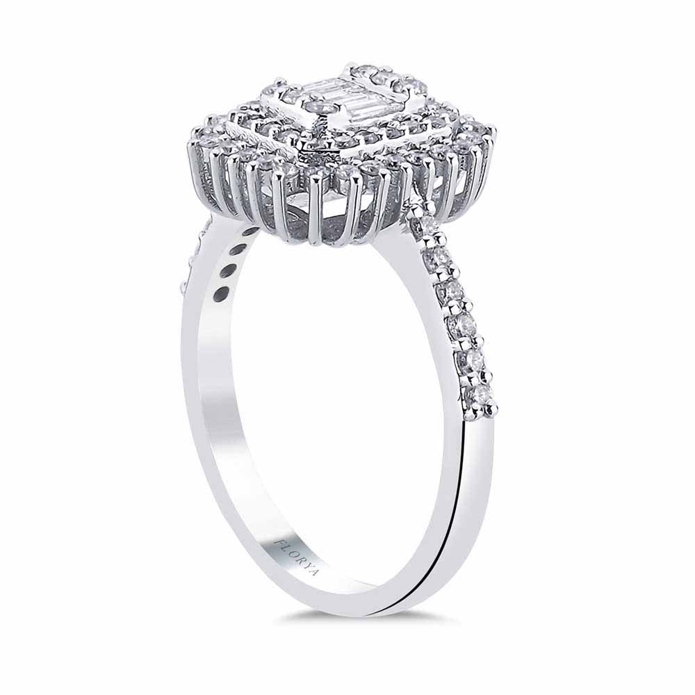 0,66 Karat Pırlanta Baget Tasarım Yüzük  - LP06276