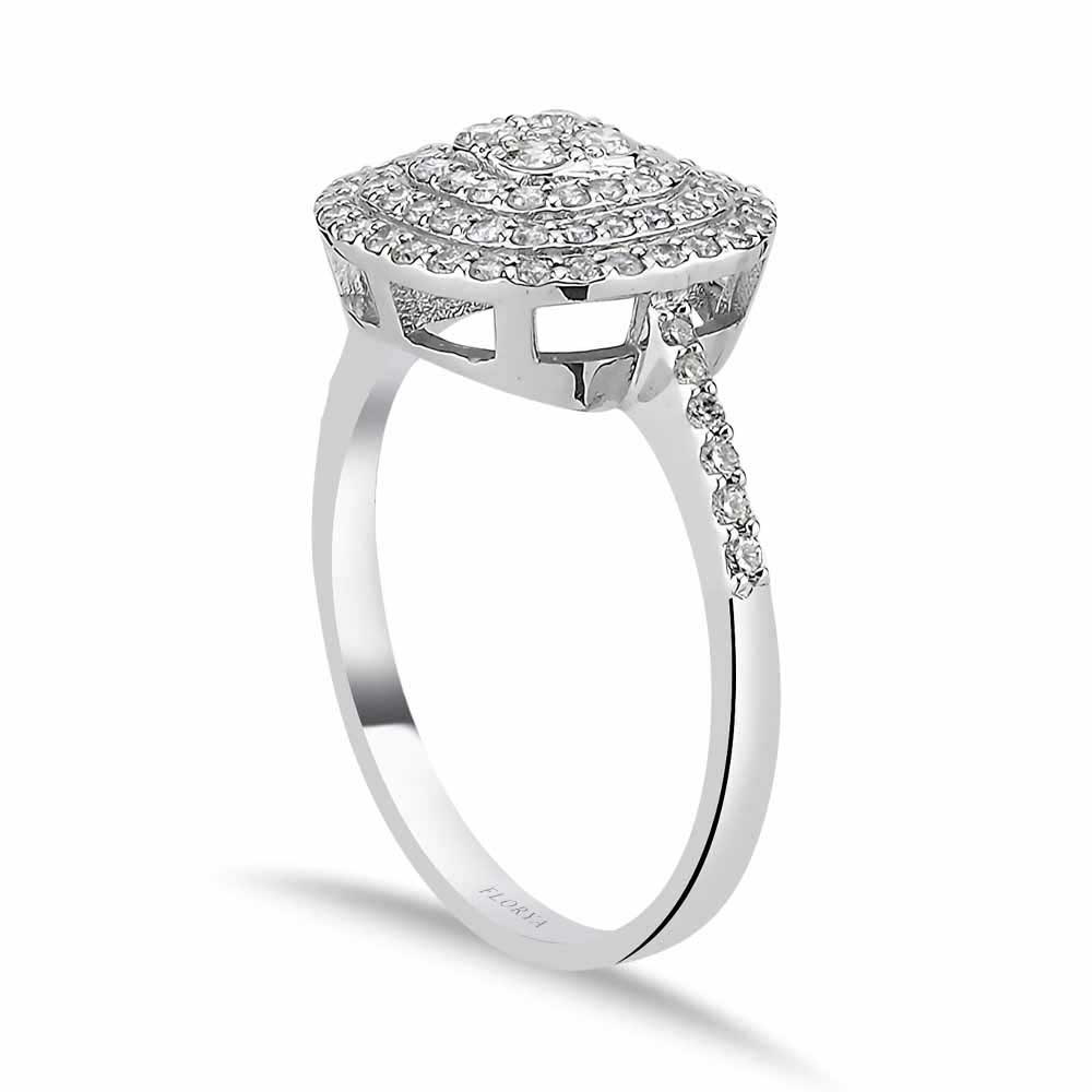 0,70 Karat Pırlanta Oval Baget Yüzük - LP05666