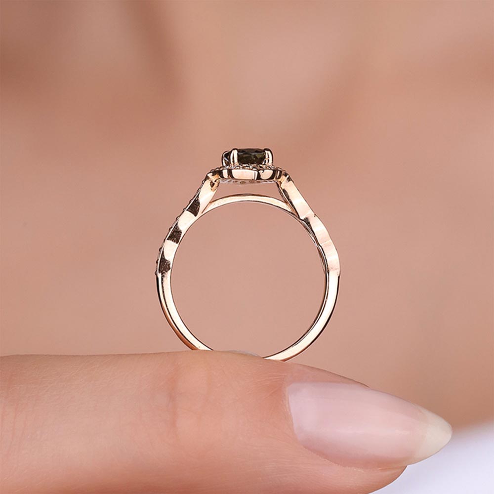 0,75 Karat Pırlantalı Vintage Turmalin Yüzük - LP02785