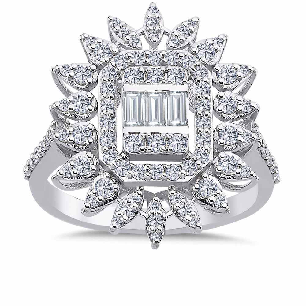 0,84 Karat Pırlanta Taşlı Baget Yüzük - LP05160