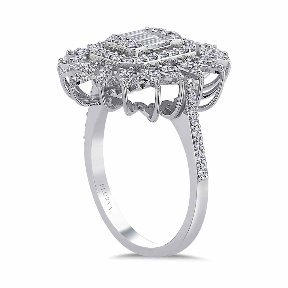 0,84 Karat Pırlanta Taşlı Baget Yüzük - LP05160