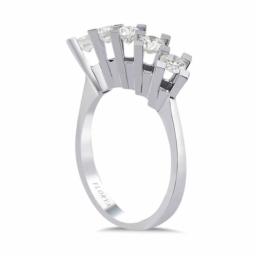 0,85 Karat Pırlanta Tasarım Beştaş Yüzük - LP04798
