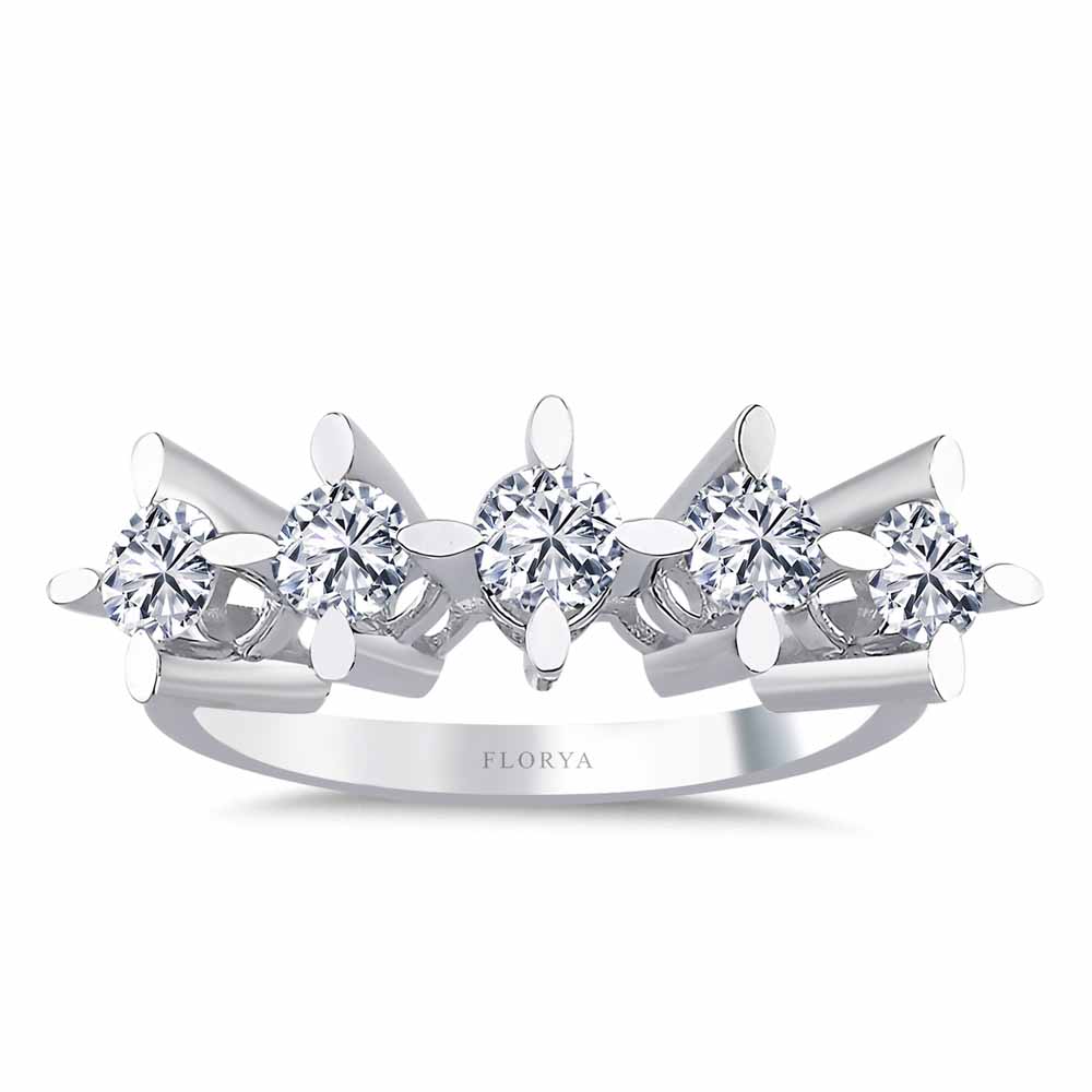 0,87 Karat Pırlanta Tasarım Beştaş Yüzük - LP04795