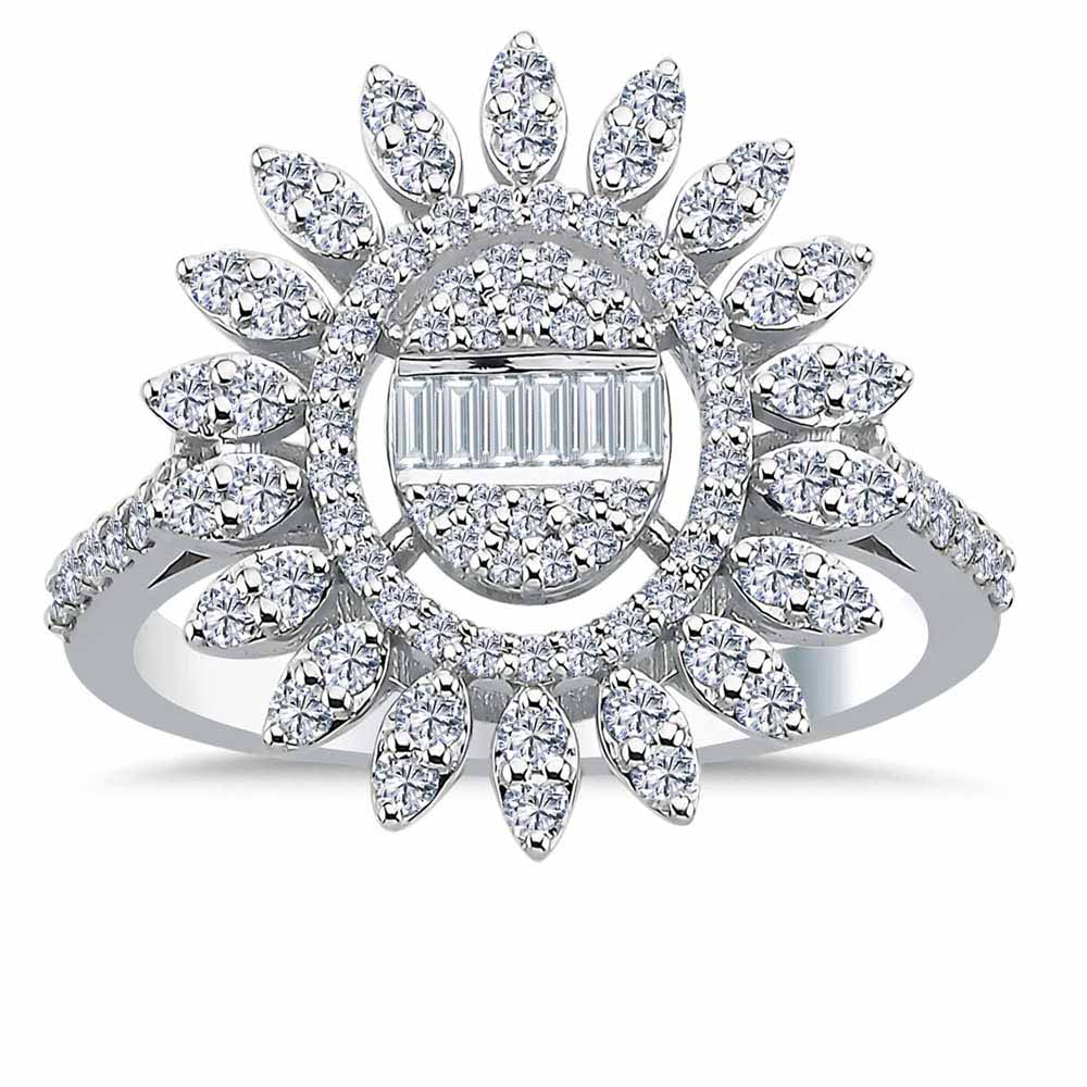 0,87 Karat Pırlanta Taşlı Oval Tasarım Yüzük - LP06391