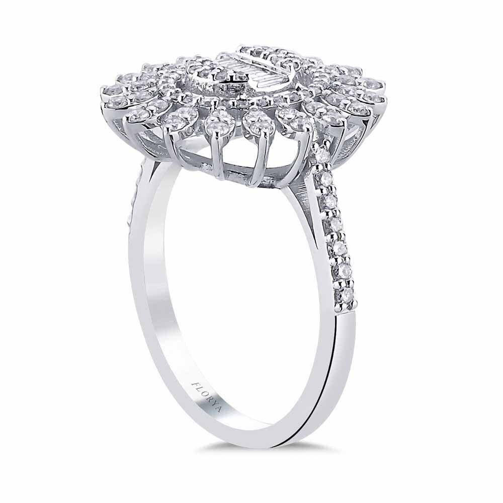 0,87 Karat Pırlanta Taşlı Oval Tasarım Yüzük - LP06391