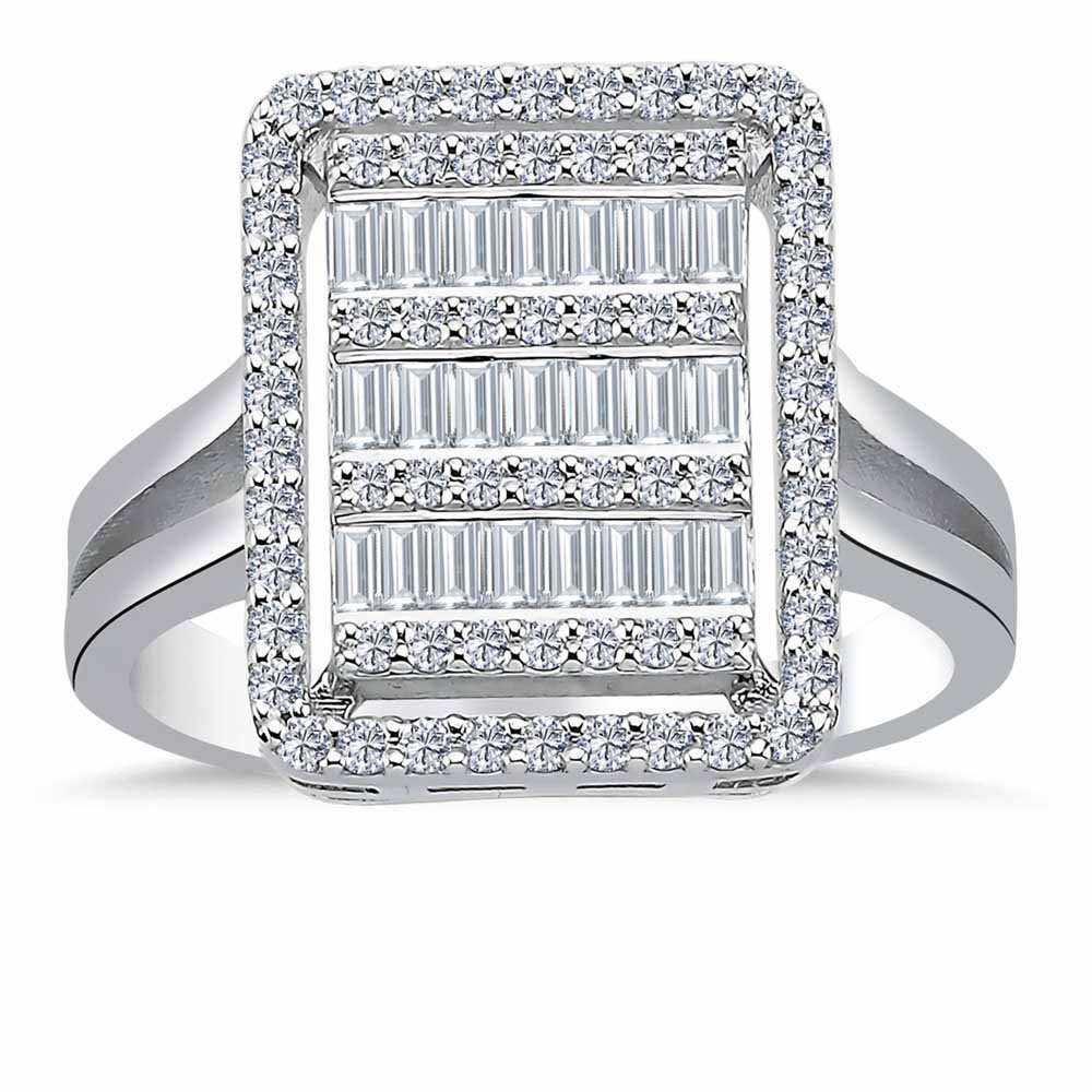 0,88 Karat Pırlanta Taşlı Baget Yüzük - LP06396