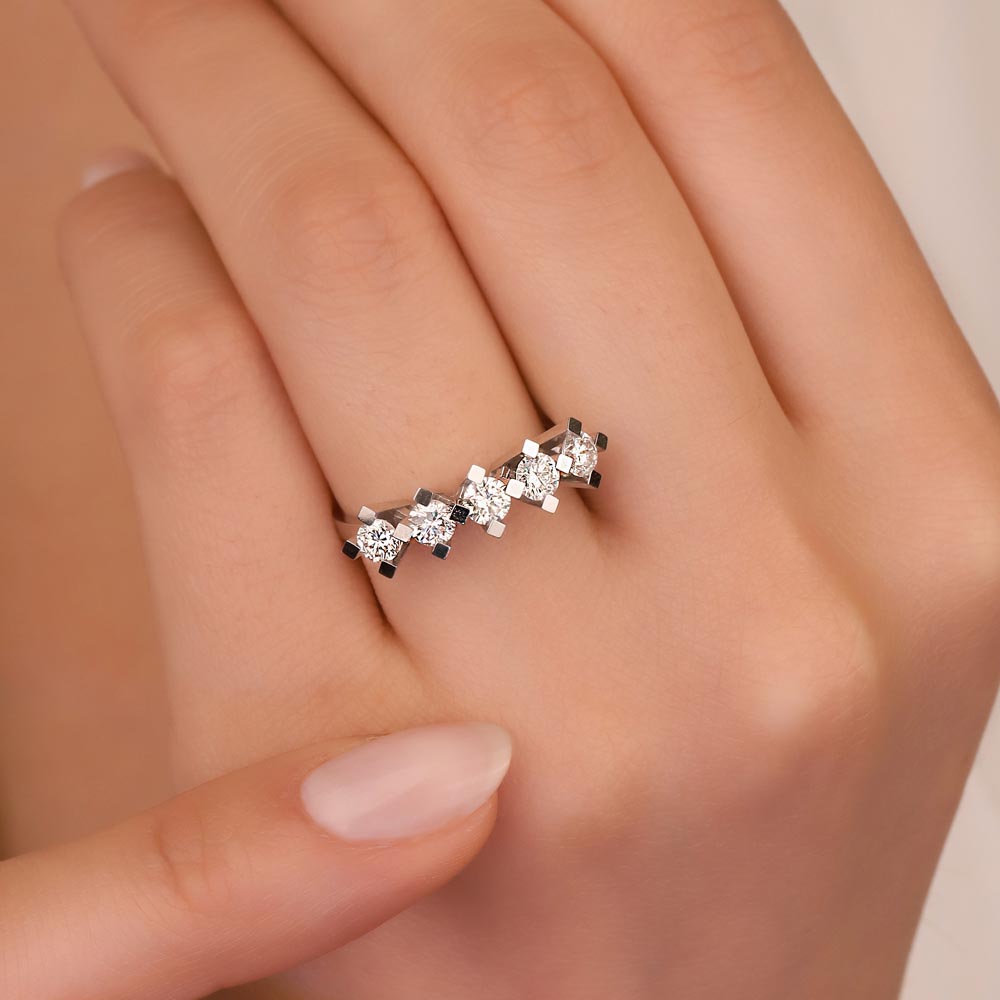 0,95 Karat Pırlantalı Beştaş Bayan Yüzük - LP03595