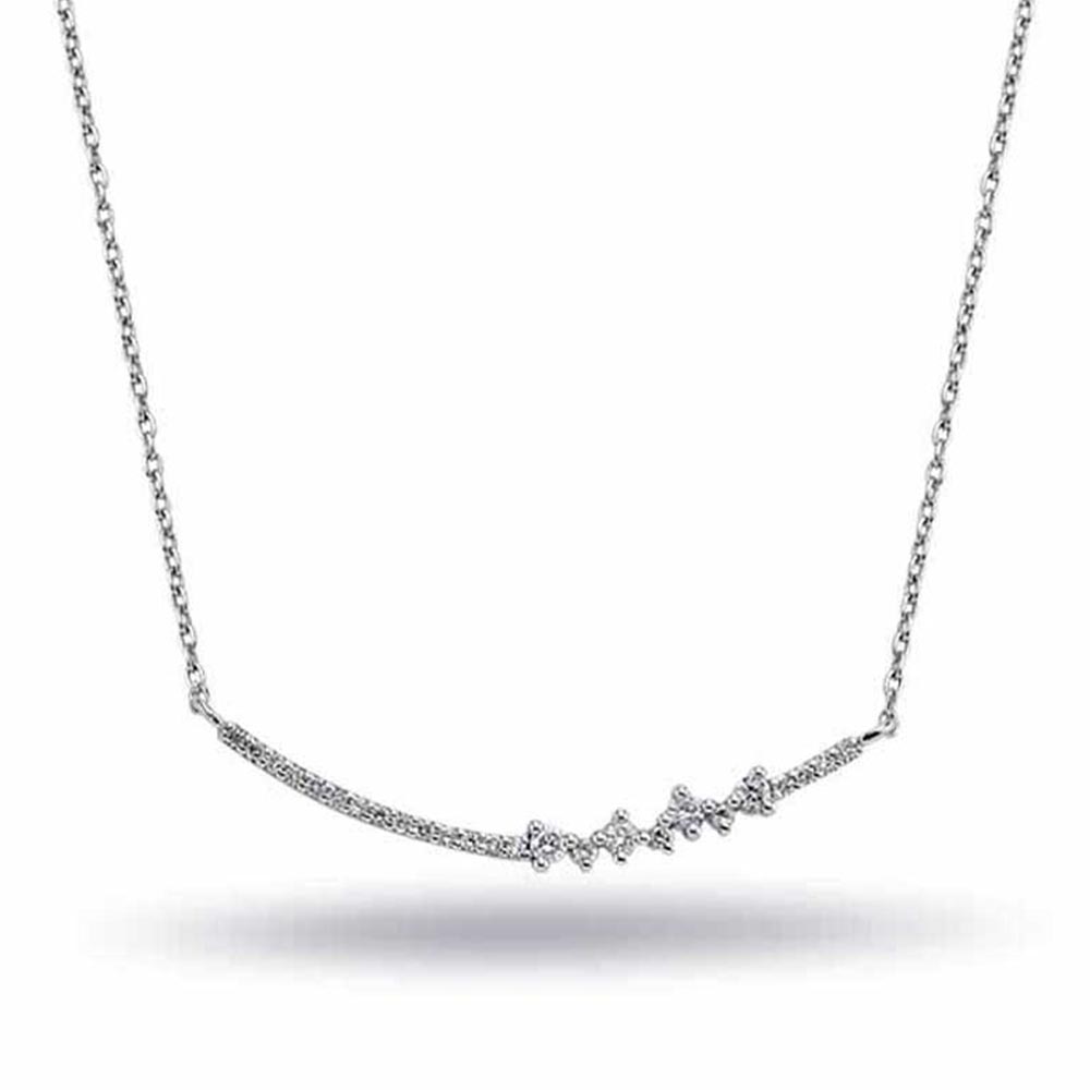 0,13 Karat Pırlanta Coronet Kolye - LP03645