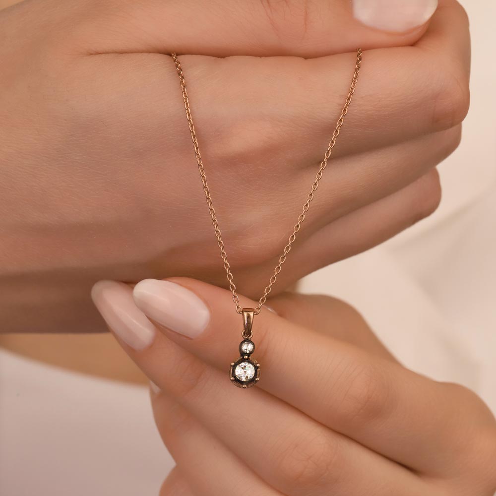 0,19 Karat Pırlantalı Tektaş Elmas Kolye - LP02621