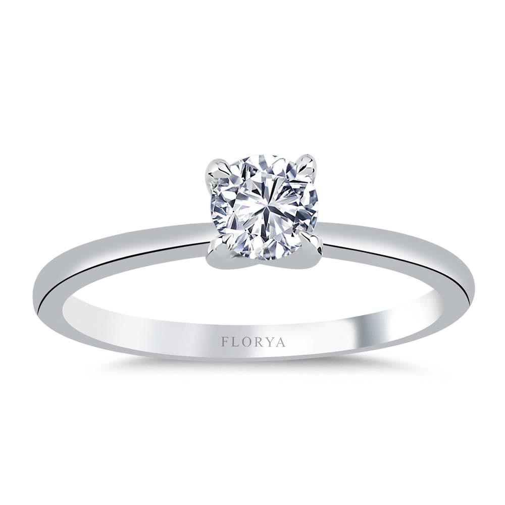 0,20 Karat Lab Pırlanta Tektaş Tiffany Yüzük