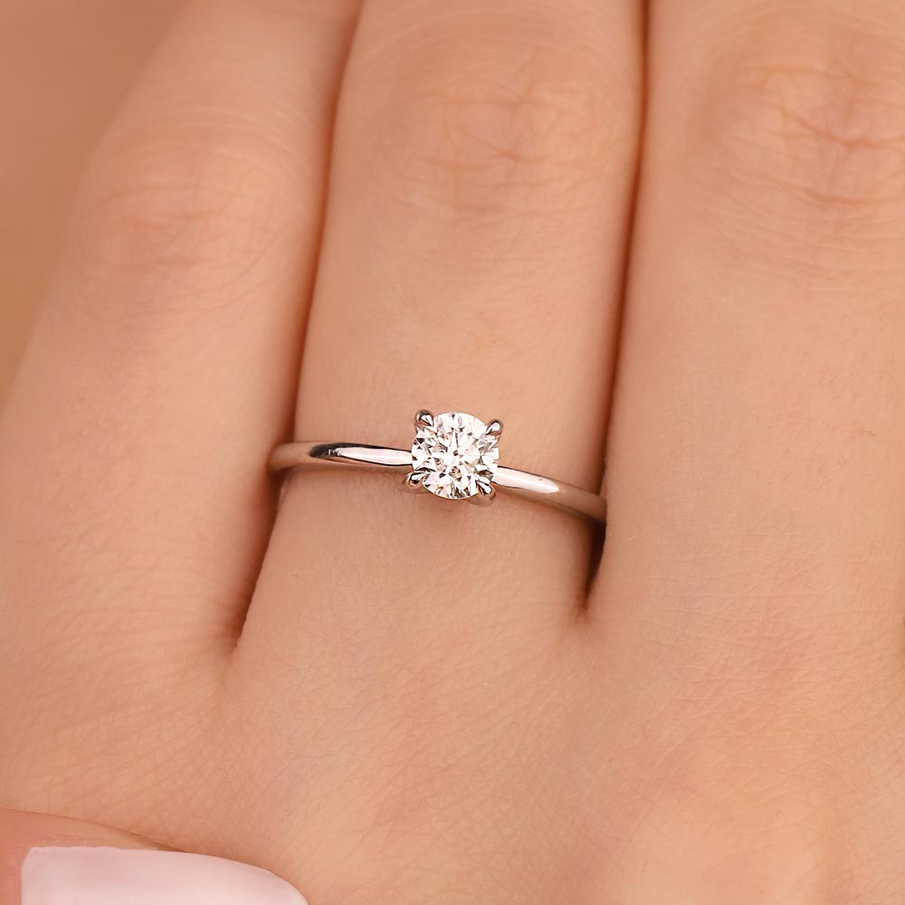 0,20 Karat Lab Pırlanta Tektaş Tiffany Yüzük