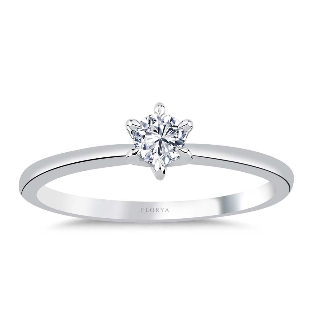 0,20 Karat Laboratuvar Pırlanta Tiffany Tektaş Yüzük - FP04741