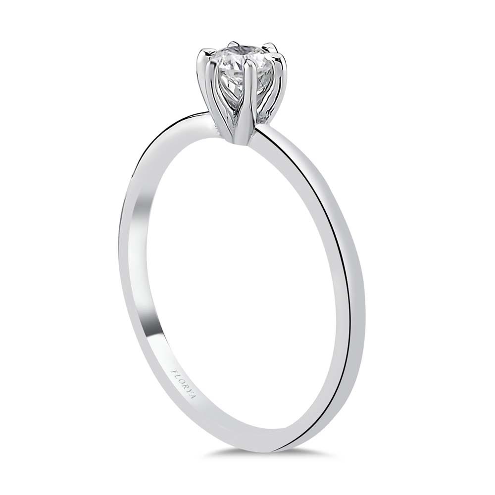 0,20 Karat Laboratuvar Pırlanta Tiffany Tektaş Yüzük - FP04741