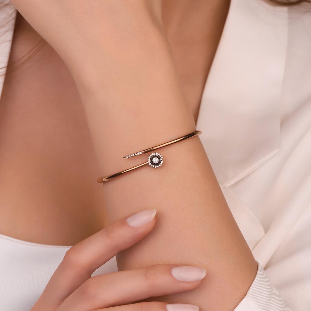 0,21 Karat Pırlanta Taşlı Elmas Gül Bileklik - LP00669