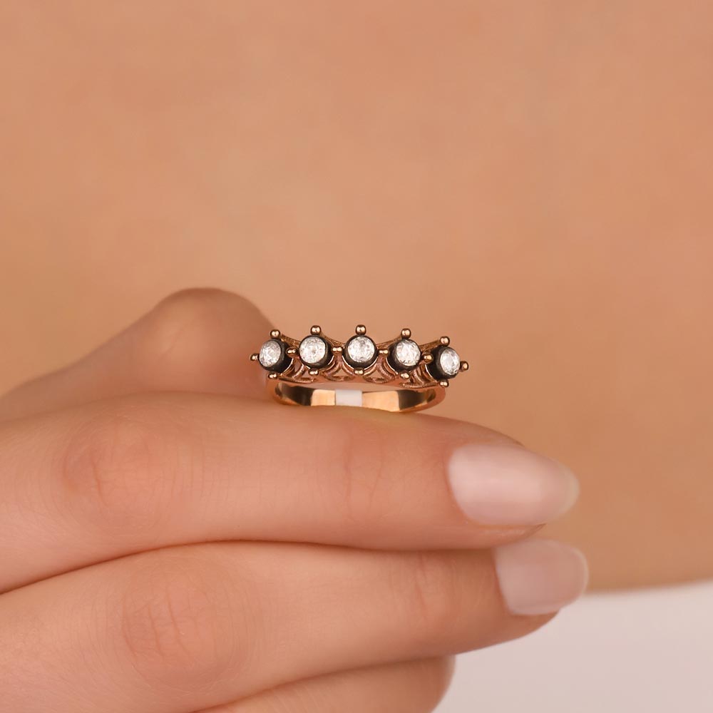 0,23 Karat Pırlantalı Beştaş Elmas Yüzük - LP03225
