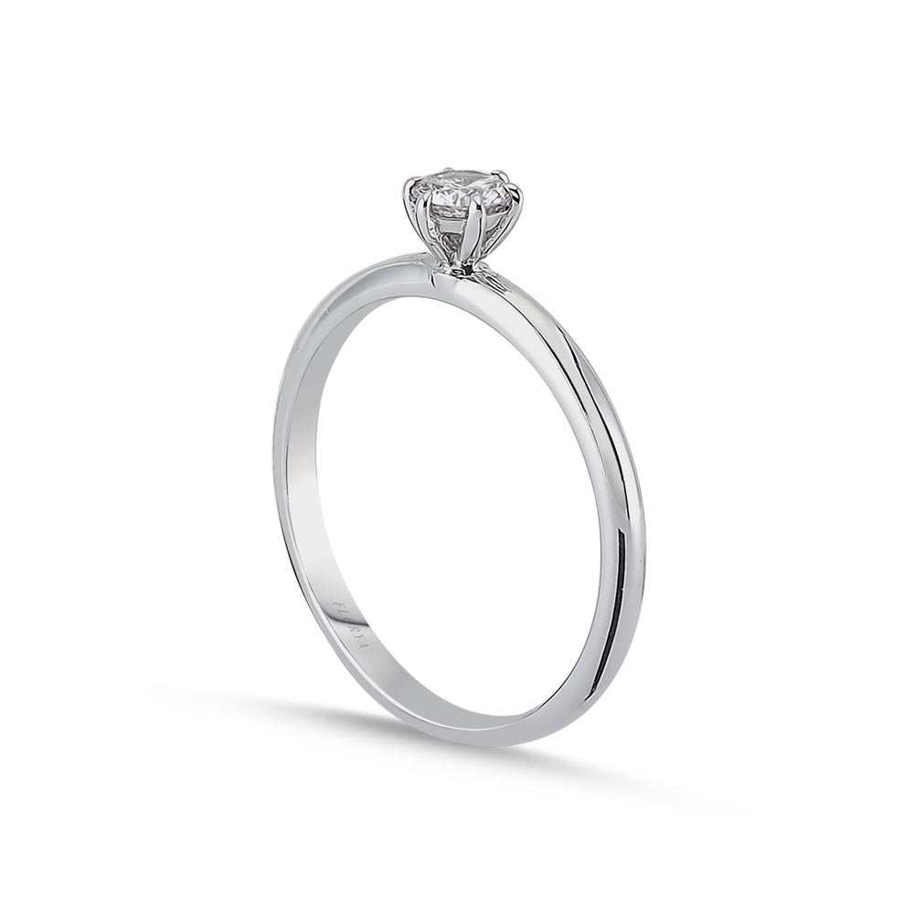 0,25 Karat Laboratuvar Pırlanta TiffanyTektaş Yüzük - FP00558