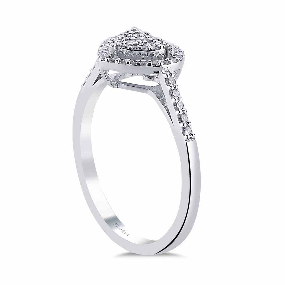 0.29 Karat Coronet Kalp Tasarım Pırlanta Yüzük - FP06565