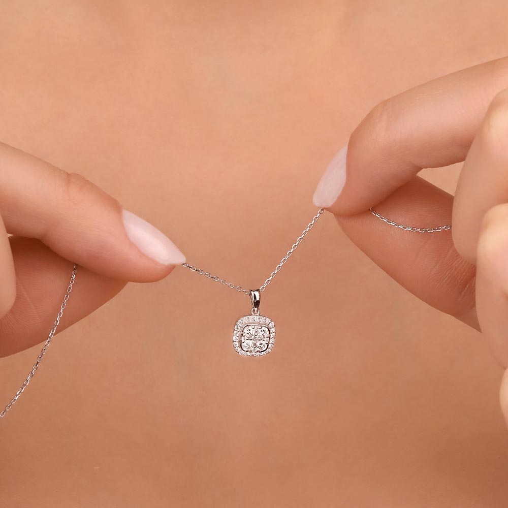 0,30 Karat Lab Pırlanta Taşlı Fantazi Kolye